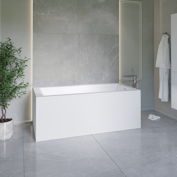 Ванна акриловая Lauter Athena 170x80 / 21090080 (с каркасом и сифоном 21Y11021 матовый черный)