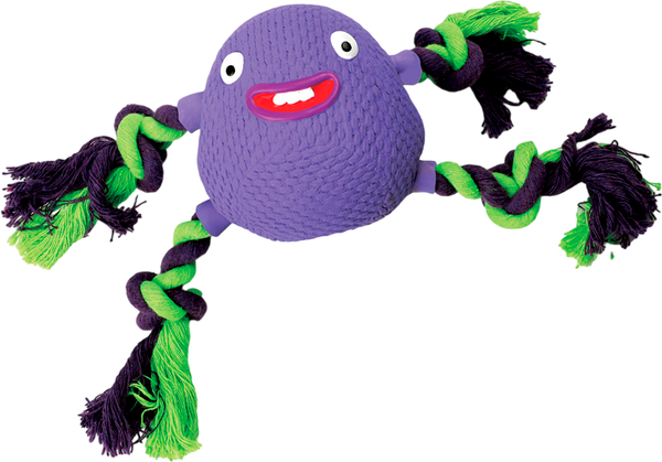Игрушка для собак Triol Horror Фиолетовый зубастик с веревками / 12151186 - фото