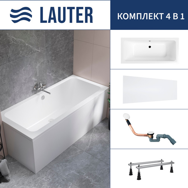 Ванна акриловая Lauter Olympia 170x75 / 21100075 - фото