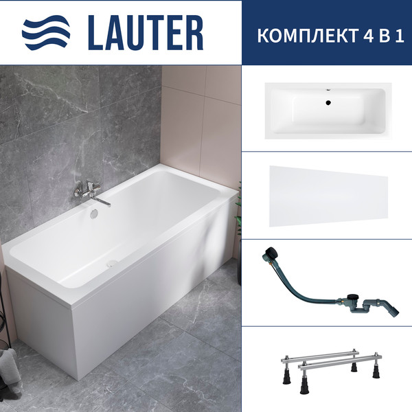 Ванна акриловая Lauter Olympia 170x75 / 21100075 - фото