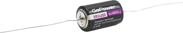 Батарейка GoPower 14250 1/2AA PC1 Li-SOCl2 3.6V / 00-00015330 - фото