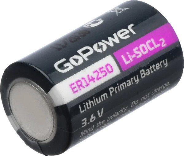 Батарейка GoPower ER14250 1/2AA PC1 Li-SOCl2 3.6V / 00-00015329 - фото