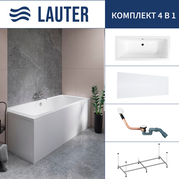 Ванна акриловая Lauter Olympia 170x75 / 21100075 - фото