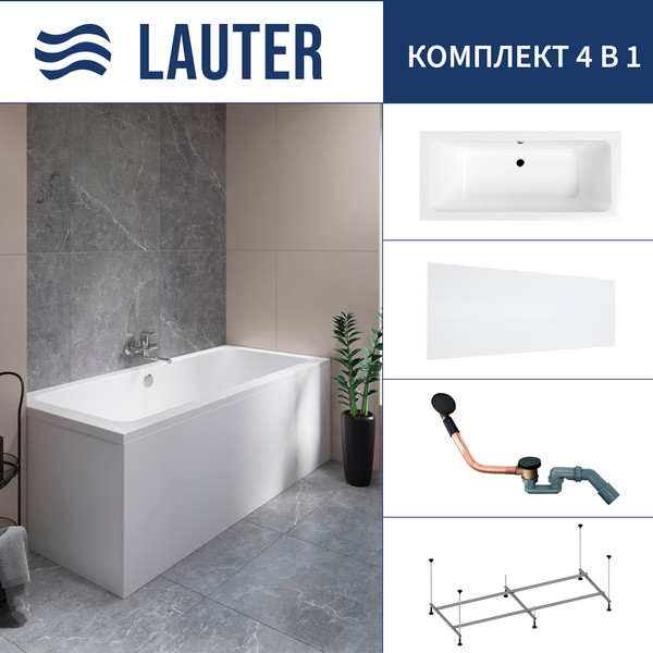 Ванна акриловая Lauter Olympia 170x75 / 21100075 - фото