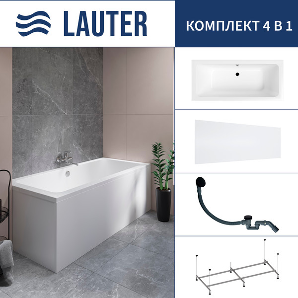 Ванна акриловая Lauter Olympia 170x75 / 21100075 - фото