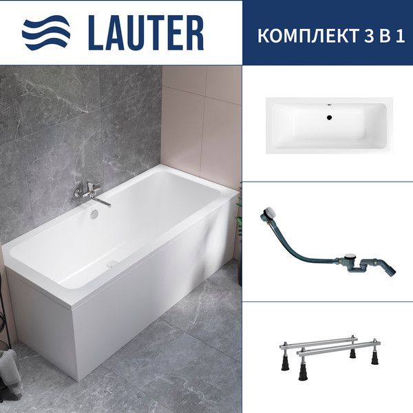 Ванна акриловая Lauter Olympia 180x80 / 21100080 - фото