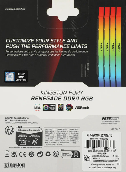 Оперативная память DDR4 Kingston KF442C19RB2AK2/16