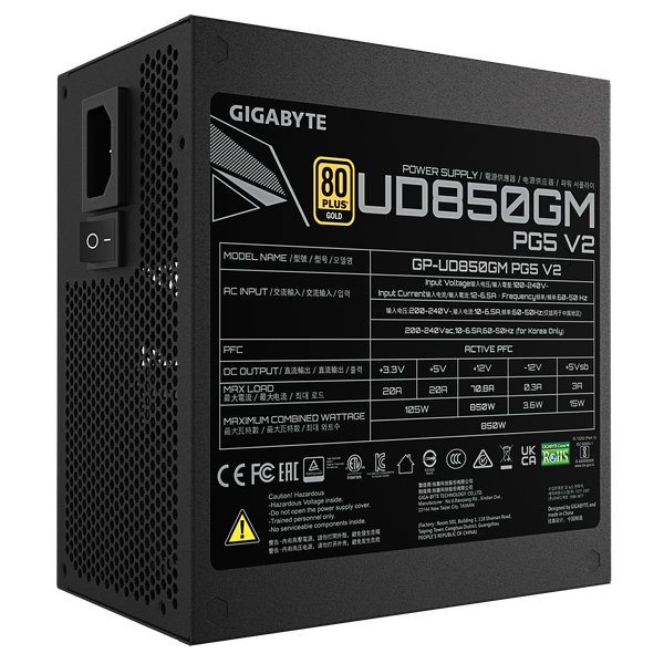 Блок питания для компьютера Gigabyte GP-UD850GM PG5 V2
