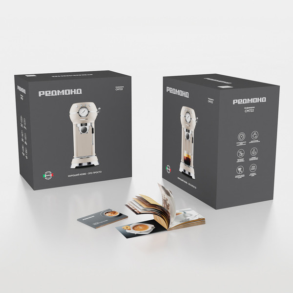 Кофеварка эспрессо Redmond CM722 (бежевый)