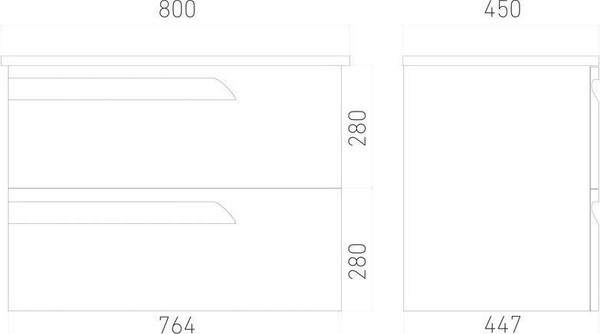 Тумба под умывальник Laparet Atlas 80 / LA-WCAB-80-122