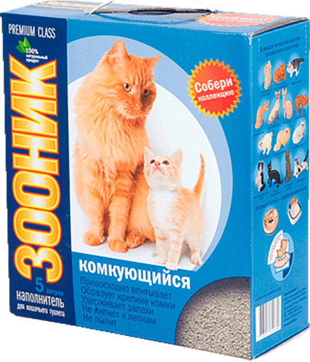 Наполнитель для туалета ZOONIK Люкс. Комкующийся / 06240 - фото