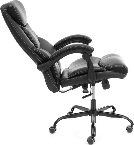 Кресло офисное Tetchair Cambridge metalBL кожзам/ткань (черный)