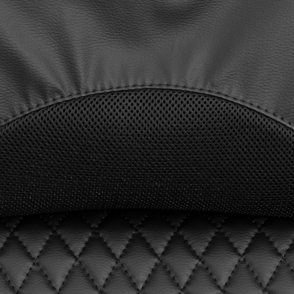 Кресло офисное Tetchair Chief metalBL кожзам/ткань (черный/черный стеганный)