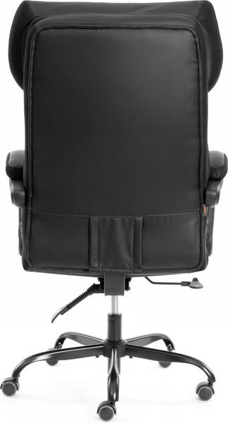 Кресло офисное Tetchair Chief metalBL кожзам/ткань (черный/черный стеганный)