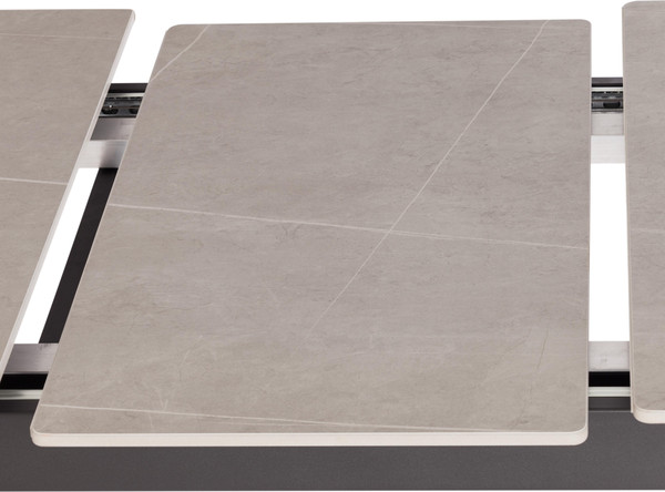 Обеденный стол Tetchair Балморал 120+40x80x75 (серый/черный)