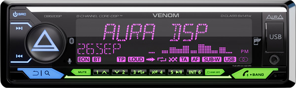 Бездисковая автомагнитола AURA Venom D862DSP - фото