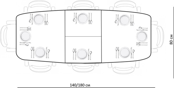Обеденный стол Kenner AA1400 - фото