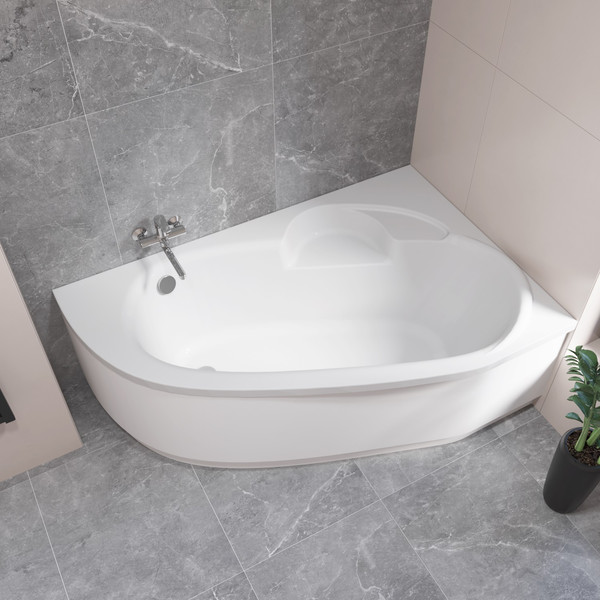 Ванна акриловая Lauter Valencia 150x100 / 2102150R (с ножками и сифоном 21Y11020 хром)