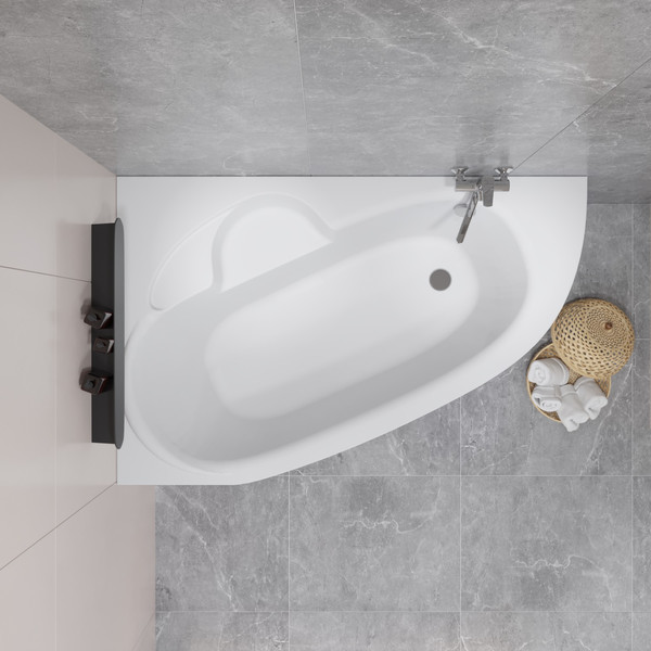 Ванна акриловая Lauter Valencia 150x100 / 2102150R (с ножками, лицевым экраном и сифоном 21Y11022 белый)