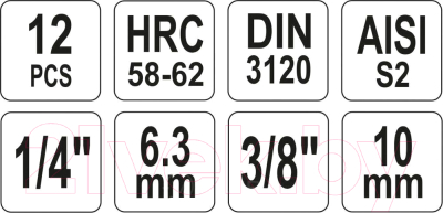 Набор головок слесарных Yato YT-04332