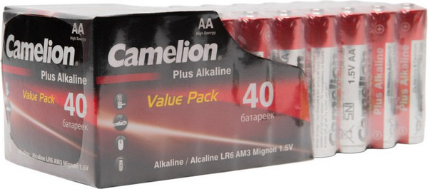 Комплект батареек Camelion Plus Alkaline LR6 SP-40 / LR6-SP40HFB - фото