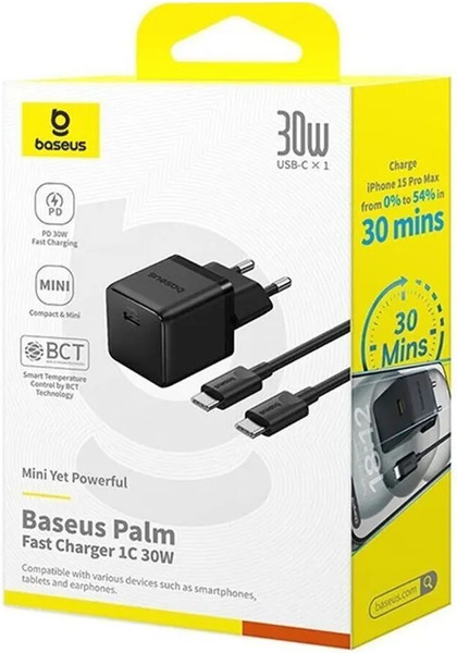 Зарядное устройство сетевое Baseus Palm 30W EU / P10111605113-01