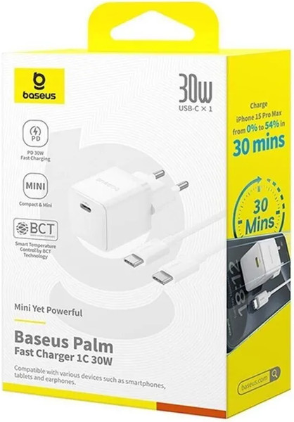 Зарядное устройство сетевое Baseus Palm 30W EU / P10111605213-01