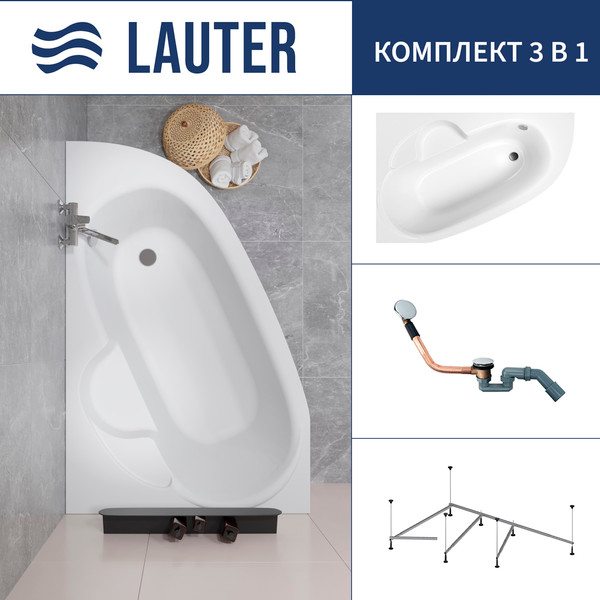 Ванна акриловая Lauter Valencia 150x100 / 2102150L - фото