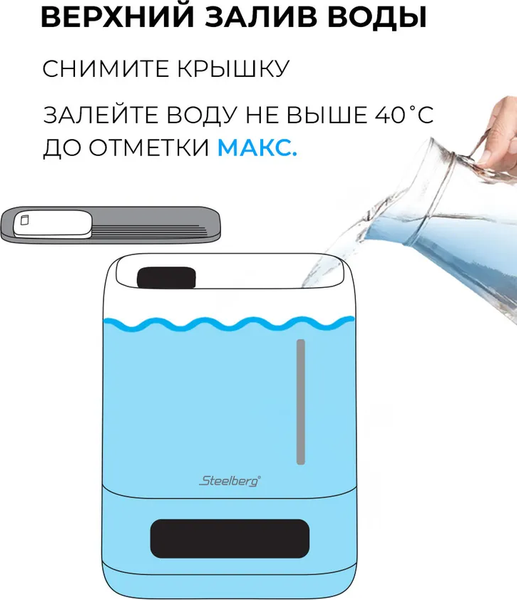 Ультразвуковой увлажнитель воздуха Steelberg STL-UR300/4.3E-WT