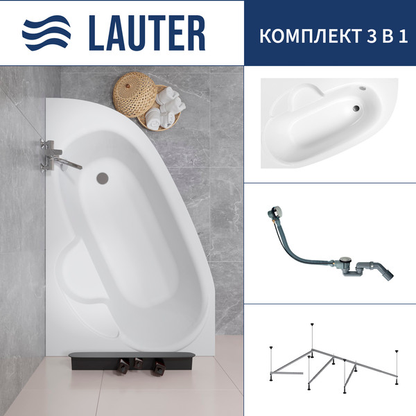 Ванна акриловая Lauter Valencia 150x100 / 2102150L - фото