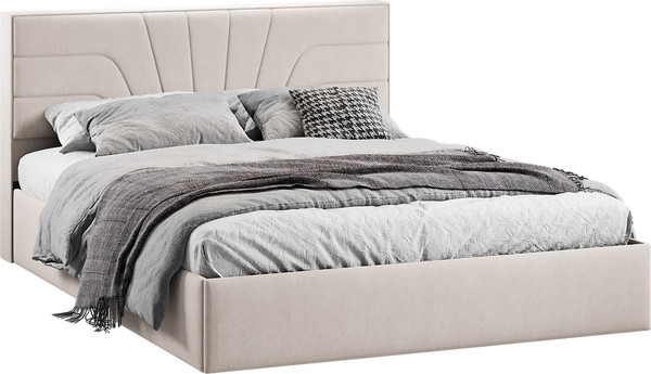 Двуспальная кровать ТриЯ Пандора с ПМ и заглушиной 160x200 Тип 1 - фото