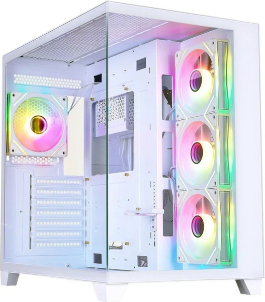 Корпус для компьютера 1stPlayer MV8-TP / MV8-TP-WH-3F7R-W-1F7-W - фото