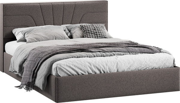 Двуспальная кровать ТриЯ Пандора с ПМ и заглушиной 160x200 Тип 1 - фото