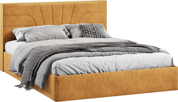 Двуспальная кровать ТриЯ Пандора с ПМ и заглушиной 160x200 Тип 1 - фото