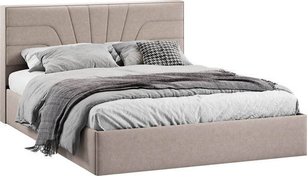 Двуспальная кровать ТриЯ Пандора с ПМ и заглушиной 160x200 Тип 1 - фото