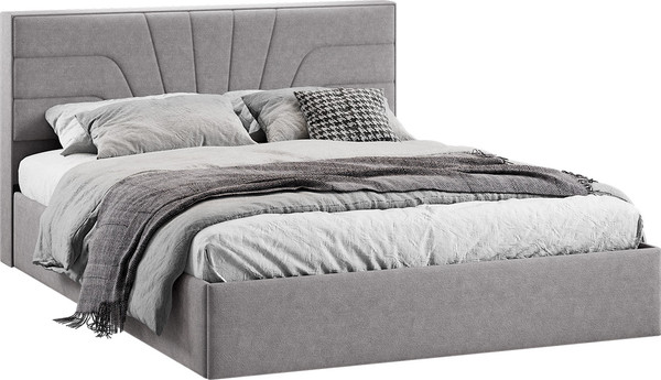 Двуспальная кровать ТриЯ Пандора с ПМ и заглушиной 160x200 Тип 1 - фото