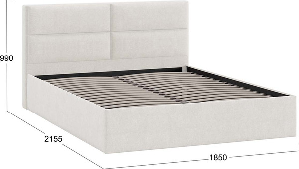 Двуспальная кровать ТриЯ Глосс универсальная Тип 1 180x200