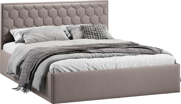 Двуспальная кровать ТриЯ Порто универсальная с ПМ и заглушиной 160x200 - фото