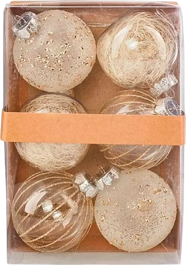 Набор шаров новогодних Ausini B8018WT - фото