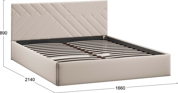 Двуспальная кровать ТриЯ Кевия с ПМ 160x200 Тип 1