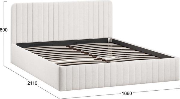 Двуспальная кровать ТриЯ Шелли с ПМ 160x200 Тип 1