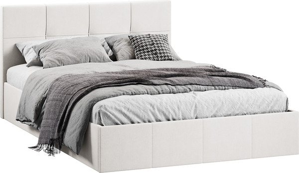 Полуторная кровать ТриЯ Лора с ПМ мягкой обивкой и заглушиной 140x200 - фото