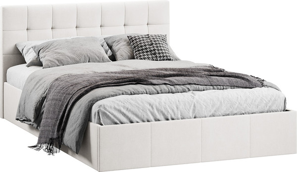 Двуспальная кровать ТриЯ Эмма с ПМ мягкой обивкой и заглушиной 140x200 - фото