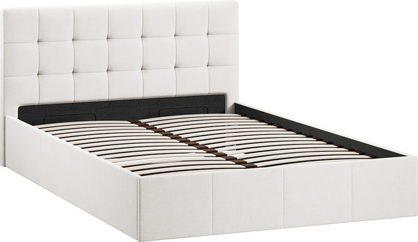 Двуспальная кровать ТриЯ Эмма с ПМ мягкой обивкой и заглушиной 140x200