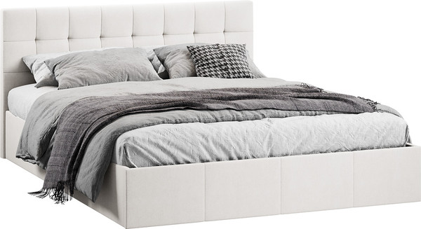 Двуспальная кровать ТриЯ Эмма с ПМ мягкой обивкой и заглушиной 160x200 - фото