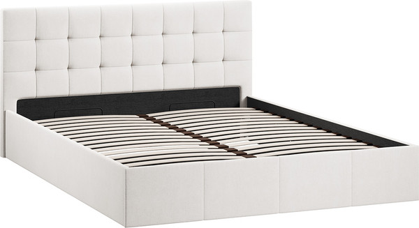 Двуспальная кровать ТриЯ Эмма с ПМ мягкой обивкой и заглушиной 160x200