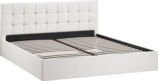 Двуспальная кровать ТриЯ Эмма с ПМ мягкой обивкой и заглушиной 180x200