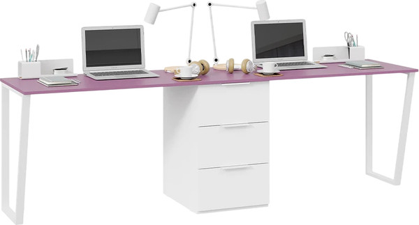 Комплект письменных столов ТриЯ Порто с 1 тумбой универсальной СМ-393.15.013  - фото