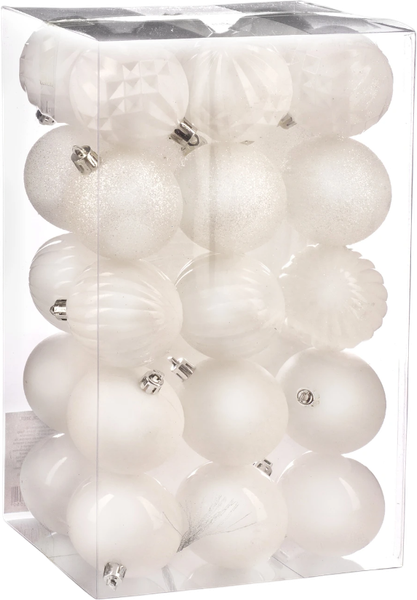 Набор шаров новогодних Ausini B8028WT - фото