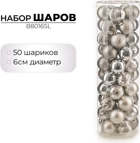 Набор шаров новогодних Ausini B8016SL